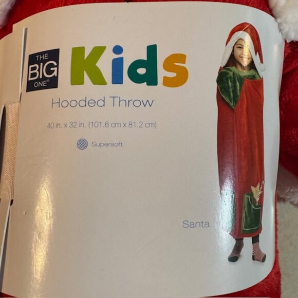 NWT Kids Santa Hooded Throw Blanket - Picture 4 of 4